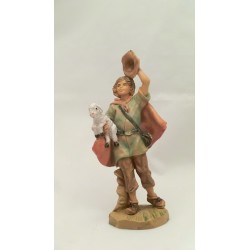 Ragazzo con agnello in braccio cm 9,5