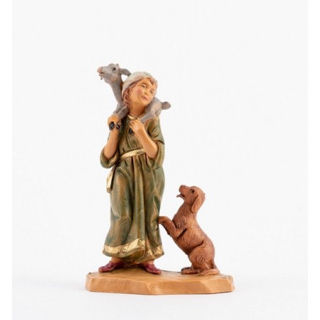 Ragazzo con capretta e cane cm 12