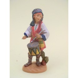 Ragazzo con tamburello cm 19