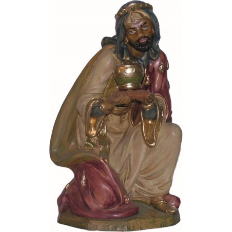 Re Magio mulatto in ginocchio in plastica cm. 45