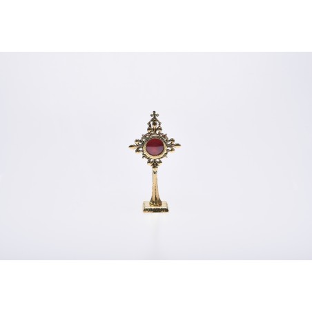 Reliquiario in bronzo dorato alt. cm. 19,5
