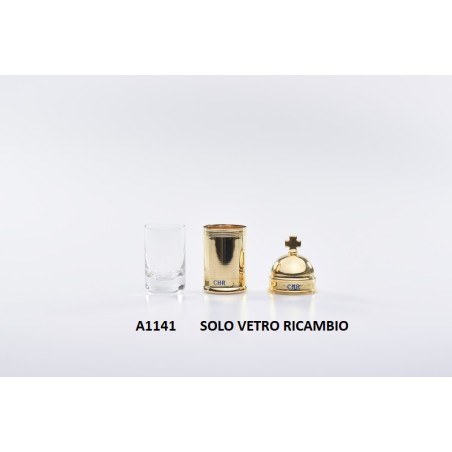 Ricambio vetro per vasetto vintage oli santi