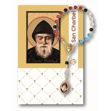 Rosario devozionale a San Charbel grano mm. 6