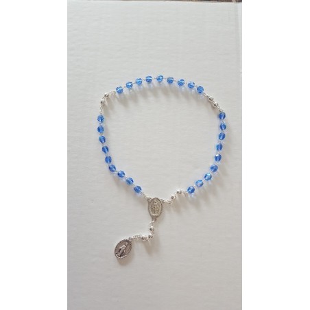 Rosario devozionale Madonna Miracolosa in mezzo cristallo