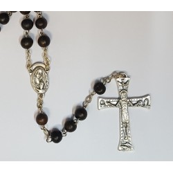 Rosario in ebano in cofanetto