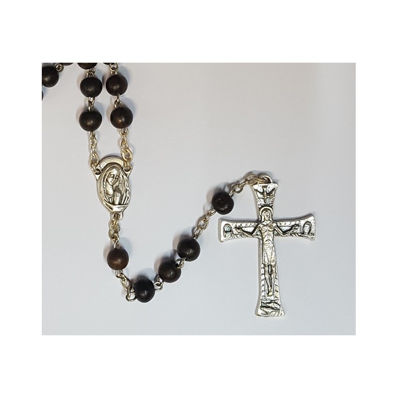 Rosario in ebano in cofanetto