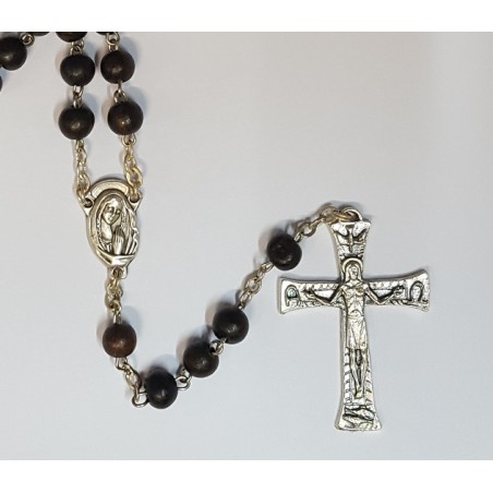 Rosario in ebano in cofanetto