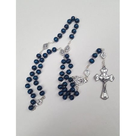 Rosario in legno grano tondo con cofanetto