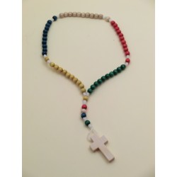 Rosario in legno grano tondo missionario