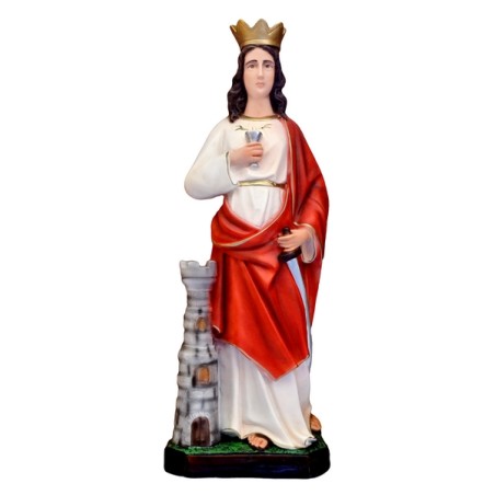 S. Barbara in resina cm. 60