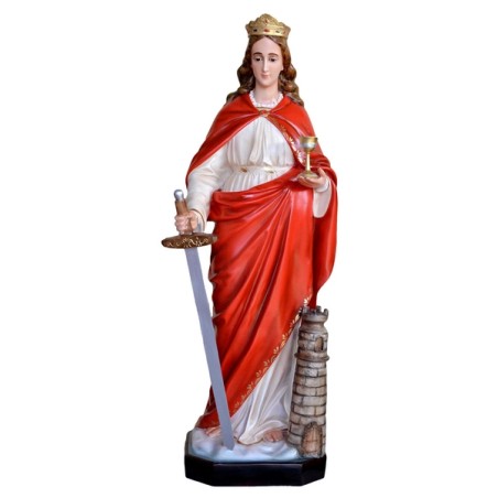 S. Barbara in vetroresina cm. 130