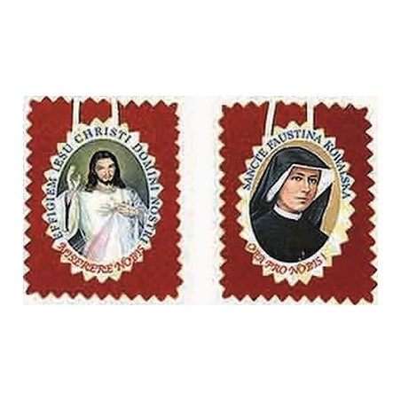 Scapolare Gesù Misericordioso in stoffa