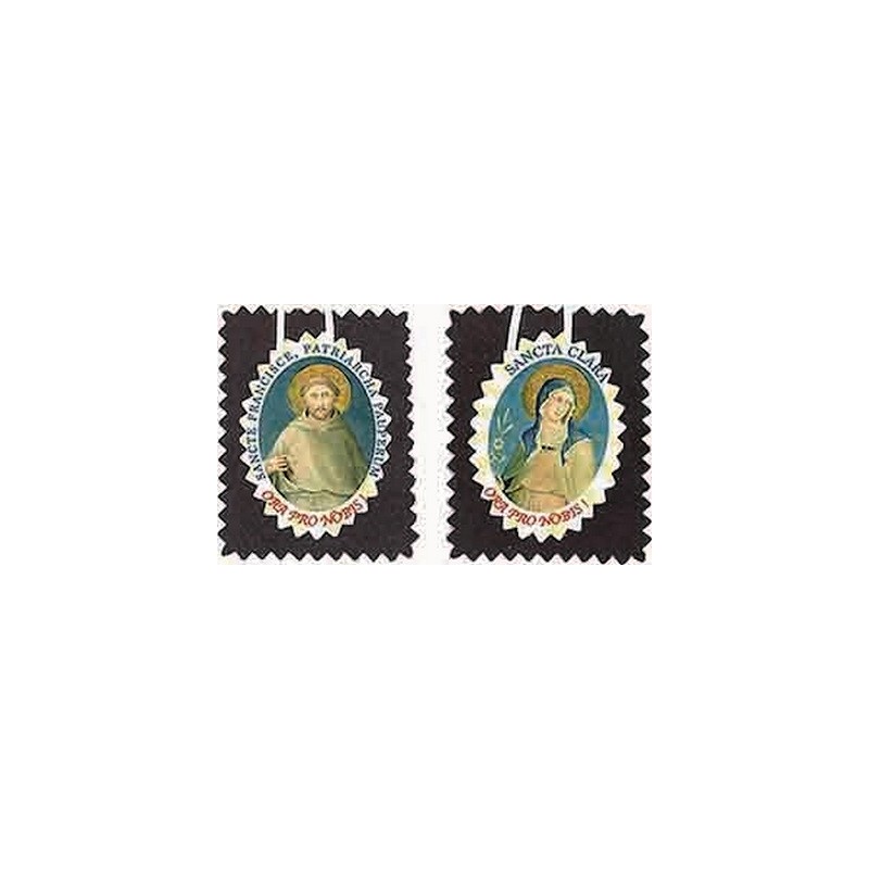 Scapolare S. Francesco d'Assisi in stoffa