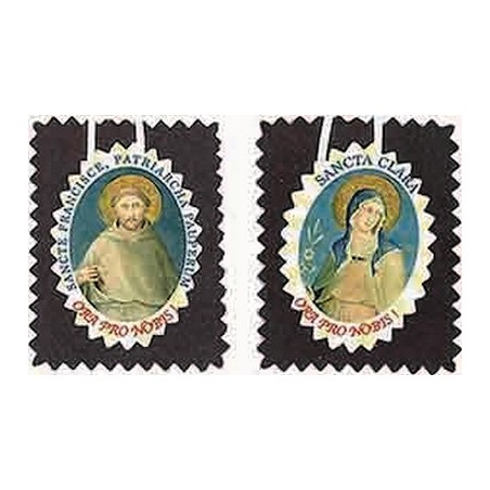 Scapolare S. Francesco d'Assisi in stoffa