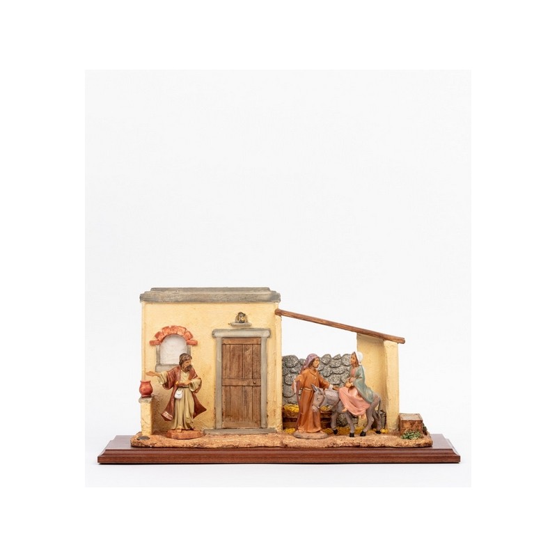 Scena cerca alloggio con personaggi cm. 12