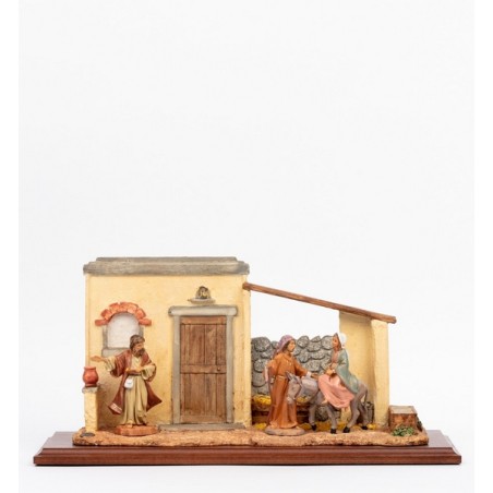 Scena cerca alloggio con personaggi cm. 12