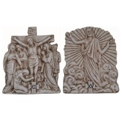Serie 15 Via Crucis in ceramica cm. 25x30