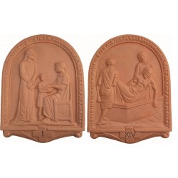 Serie 15 Via Crucis in terracotta cm. 36x50