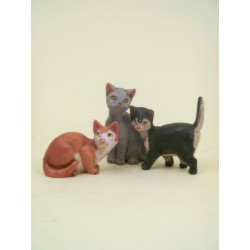 Serie 3 gatti cm 19