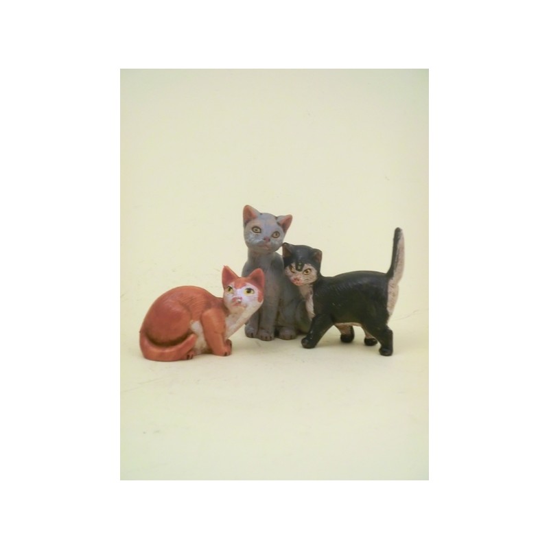 Serie 3 gatti cm 19
