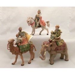 Serie 3 Re Magi su animali cm 12