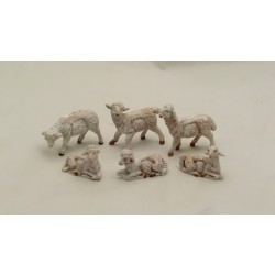Serie 6 pecore sfumate cm 9,5