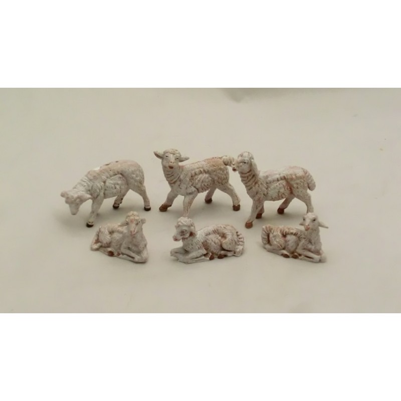 Serie 6 pecore sfumate cm 9,5