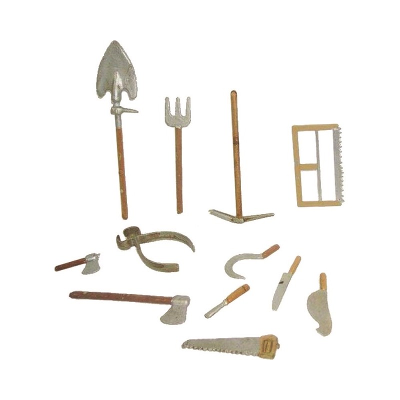 Set 12 pezzi mini attrezzi da lavoro