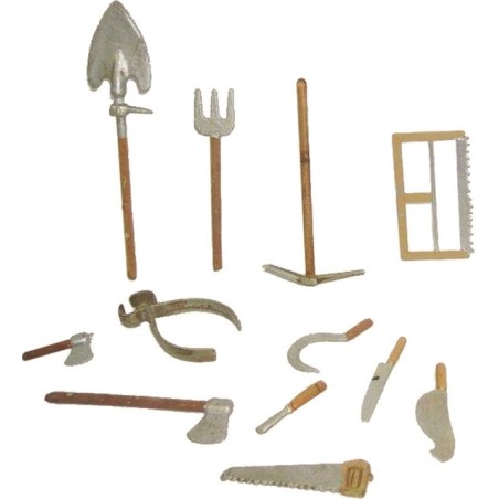 Set 12 pezzi mini attrezzi da lavoro