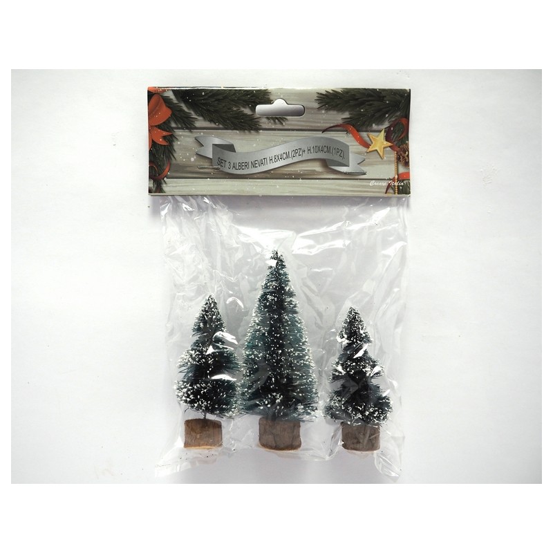 Set 3 pinetti nevati