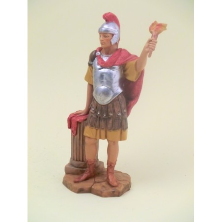 Soldato romano con fiaccola cm 19