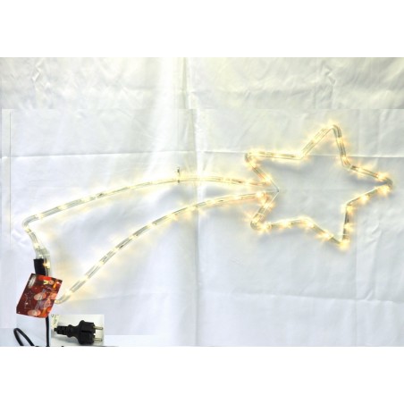 Stella cometa 96 led bianco caldo cm. 55x120