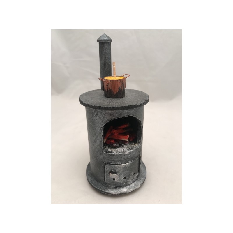 Stufa grande con paiolo