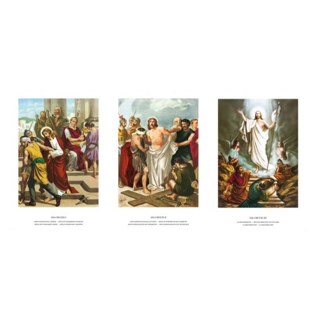 Tavole Via Crucis in cartoncino cm. 15x20