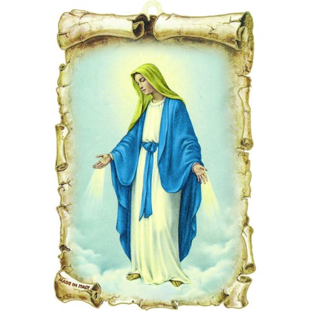 Tavoletta legno Madonna Immacolata