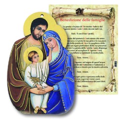 Tavoletta Sacra Famiglia con benedizione Famiglia