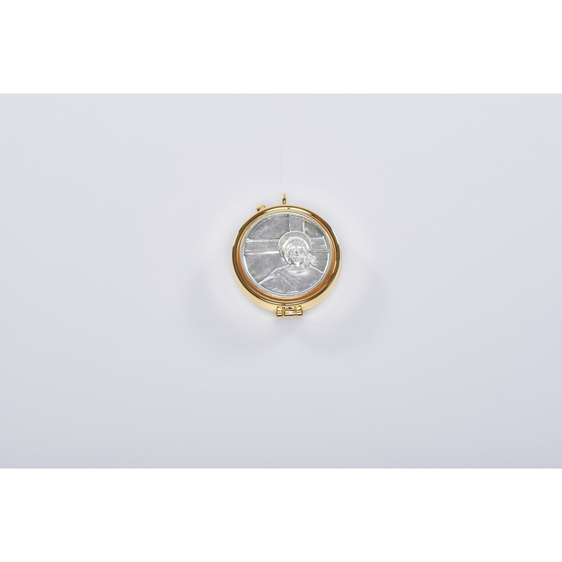 Teca mignon placca peltro Ecce Homo Ø cm. 4