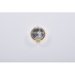 Teca mignon placca smalto Ecce Homo Ø cm. 4