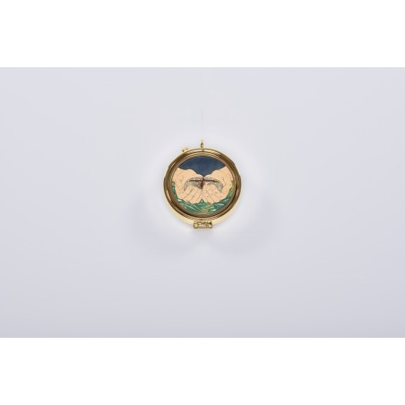 Teca mignon placca smalto Pane Mani Ø cm. 4