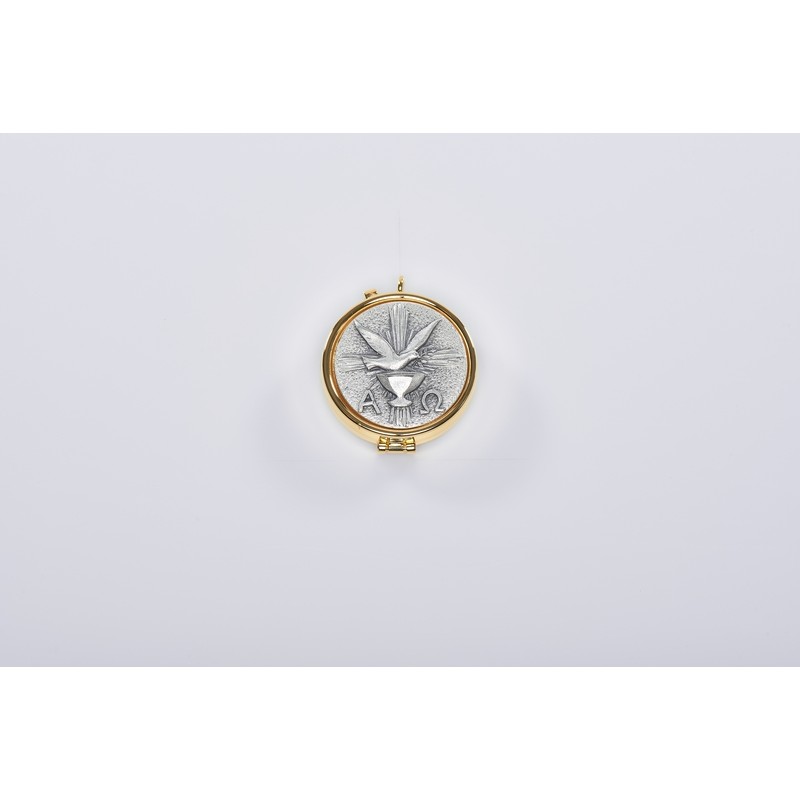 Teca placca peltro Colomba