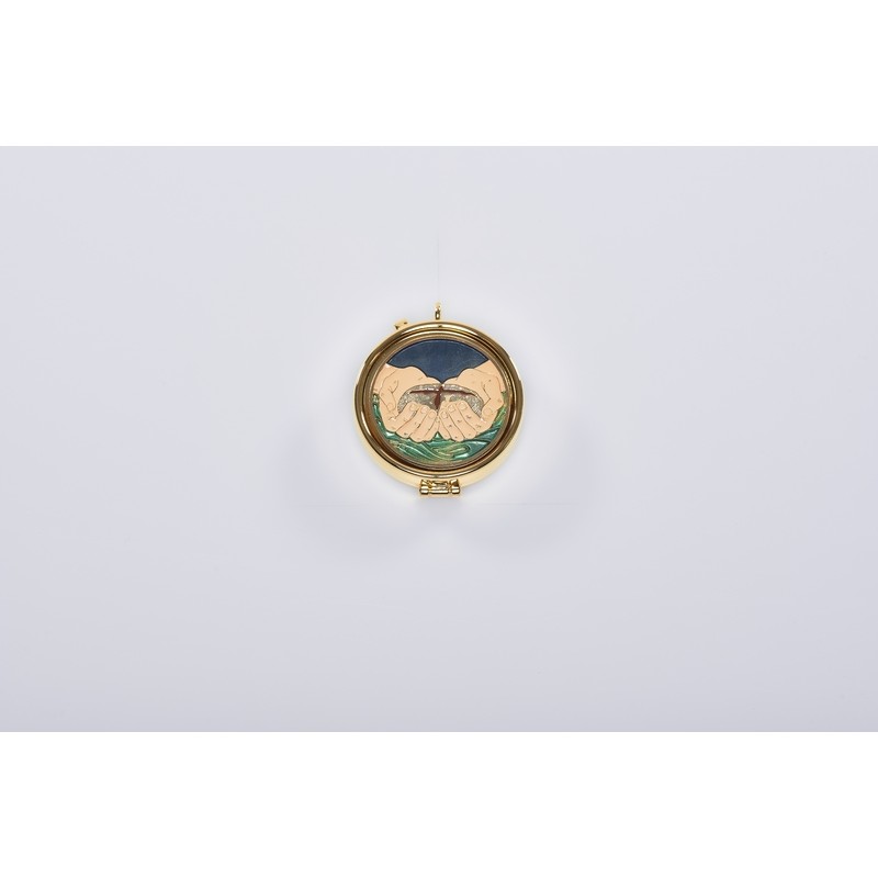 Teca placca smalto Pane Mani Ø cm. 5,4