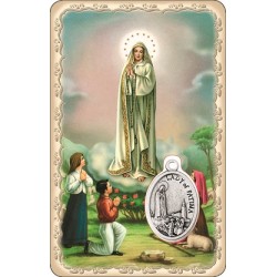 Tesserina con medaglia Fatima