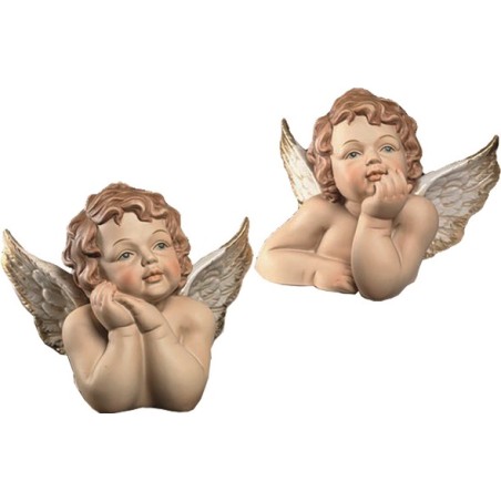 Testina angioletto in porcellana opaca cm. 5