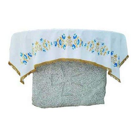 Tovaglia da altare Mariana in raso di cotone cm. 250x150