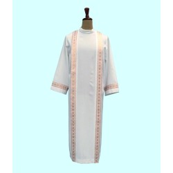 Tunica Comunione piegoni losanga oro greca cm. 5