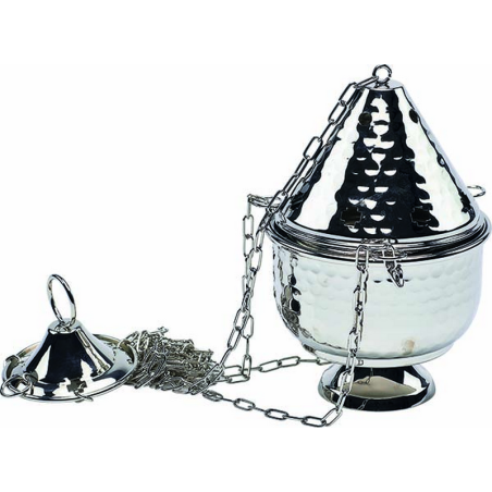 Turibolo nikelato alt. cm. 15,5 Ø cm. 11,5 con base