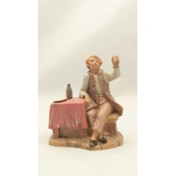 Uomo seduto all'osteria cm 12