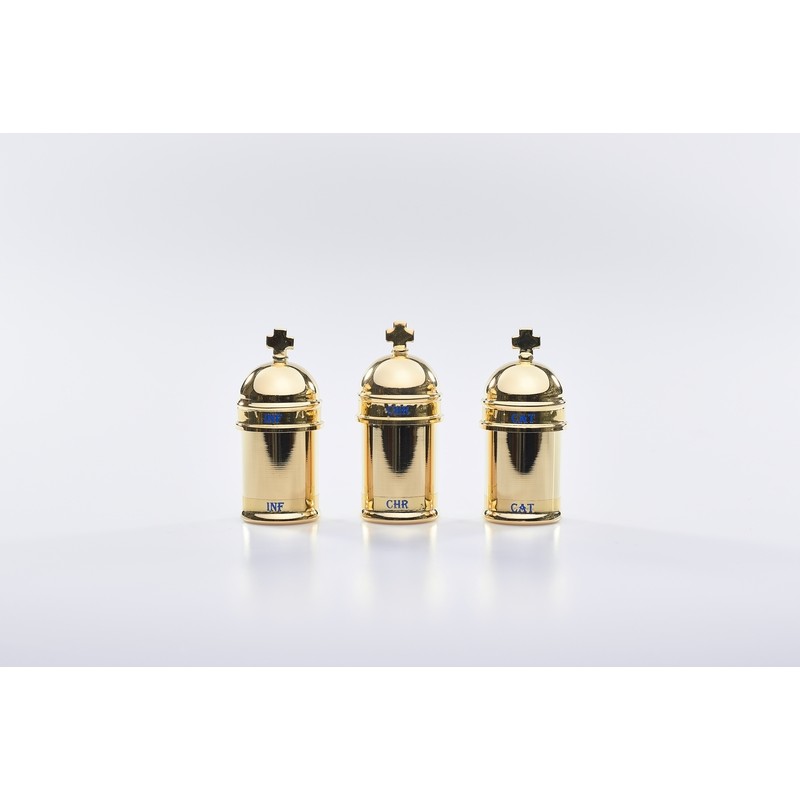 Vasetto vintage oli santi dorato