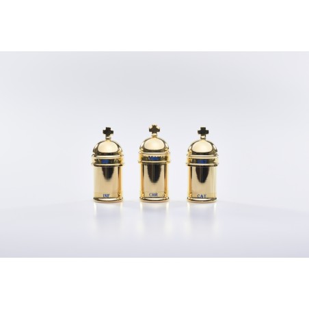 Vasetto vintage oli santi dorato