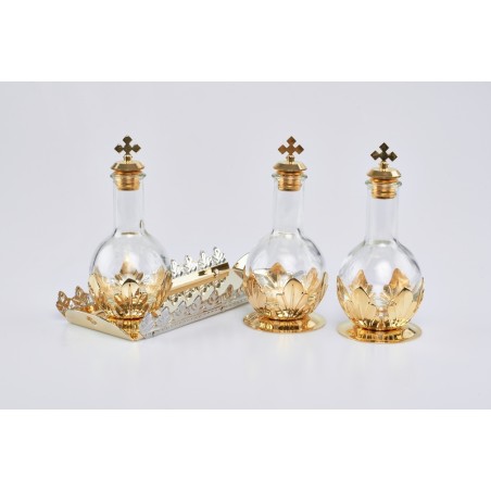 Vassoio decorato a tre posti